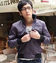 新款韩版休闲男式夹克格子棉服外套转让 潮流与实用的完美结合